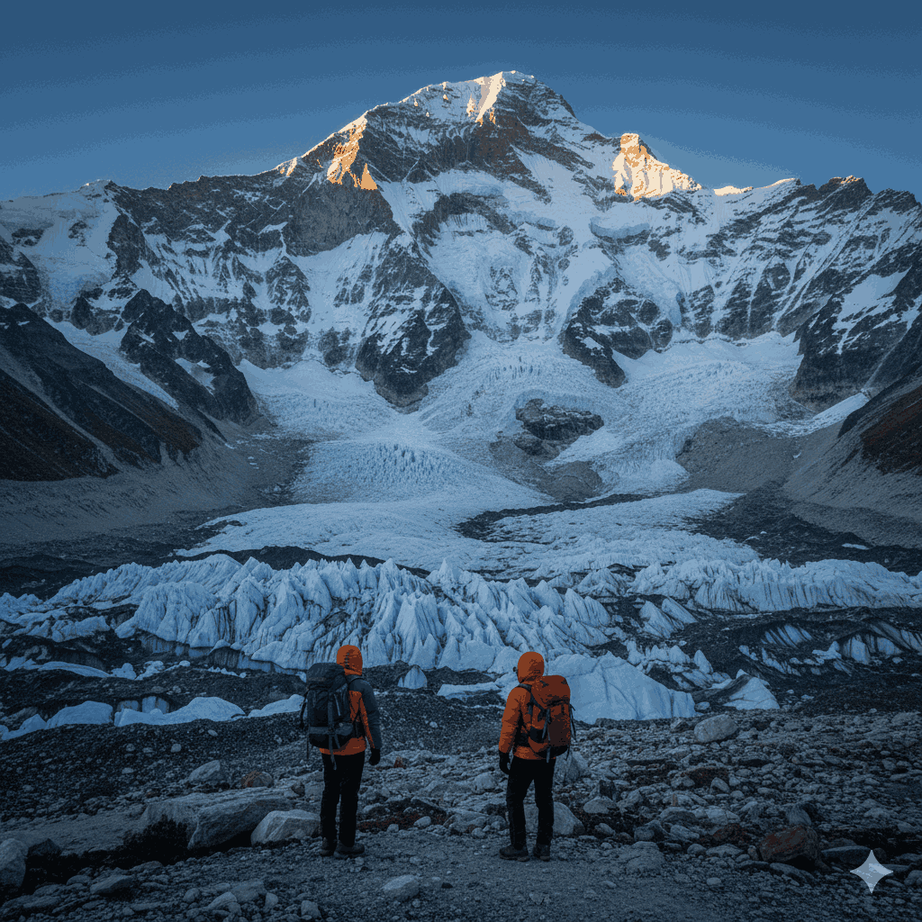 Pangpema viewpoint on the Kanchenjunga Circuit Trek route