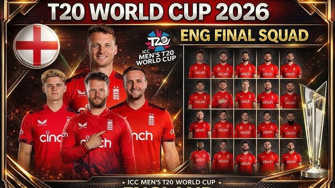 England Squad Overview for ICC Men’s T20 World Cup 2026