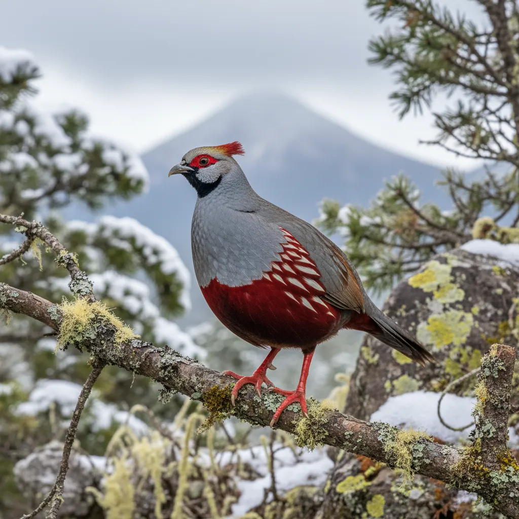Blood Pheasant Ithaginis cruentus