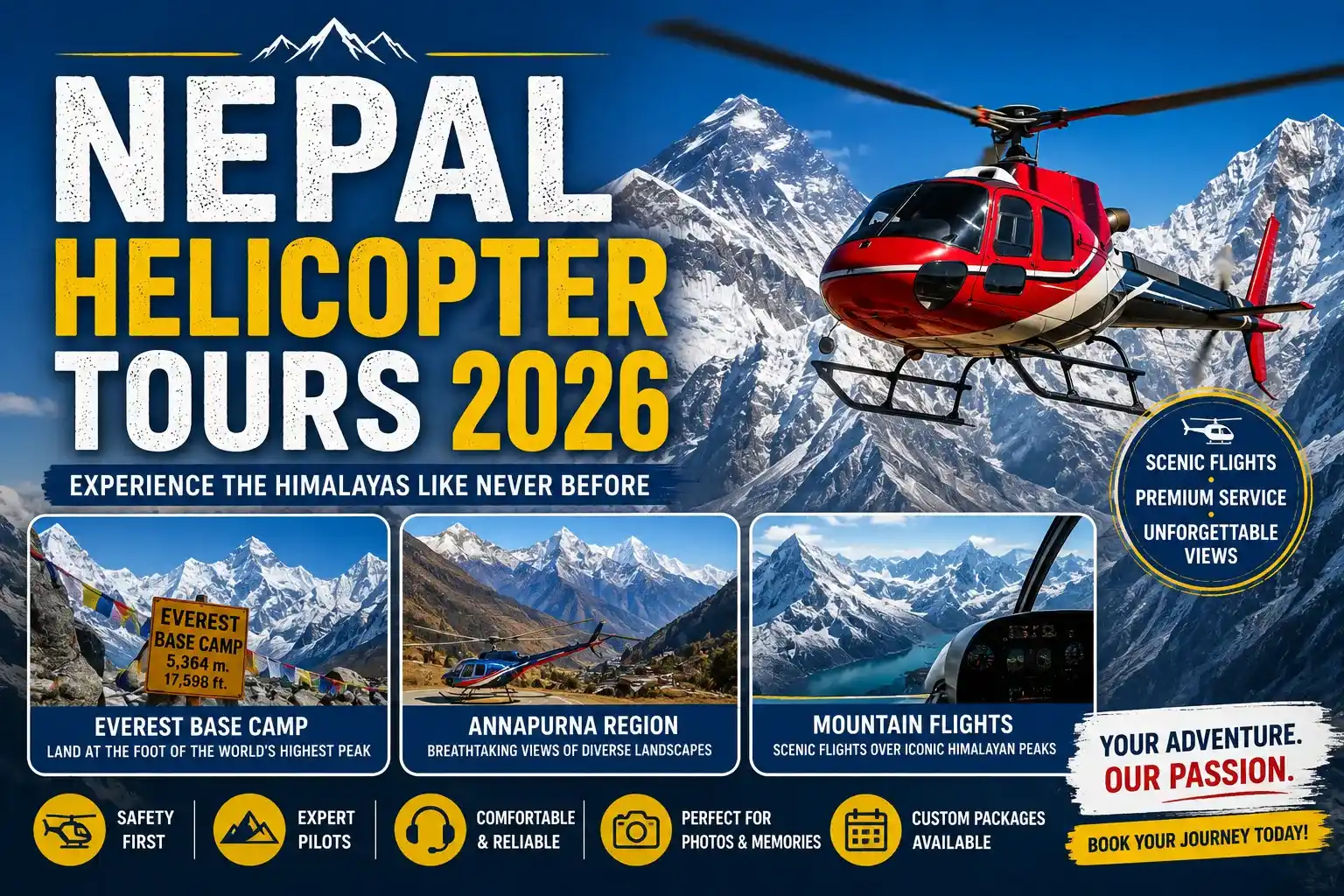 Nepal Helicopter Tours 2026: The Complete Guide to Seeing the Himalayas from Above