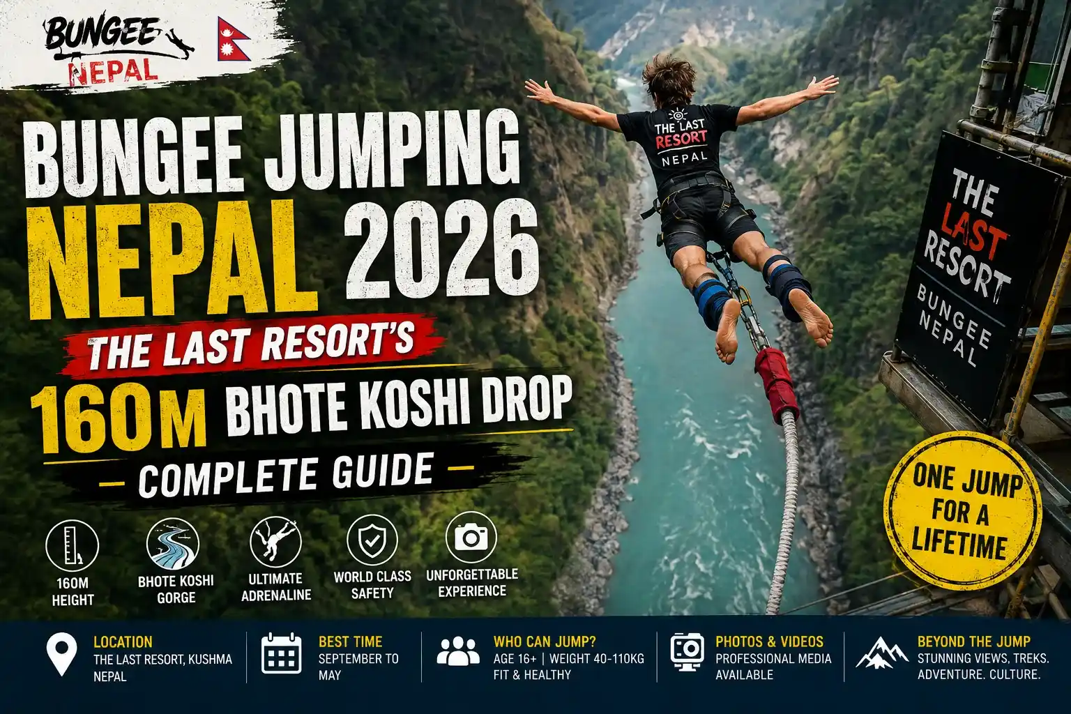 Bungee Jumping in Nepal 2026: The Last Resort's 160m Drop What It's Really Like