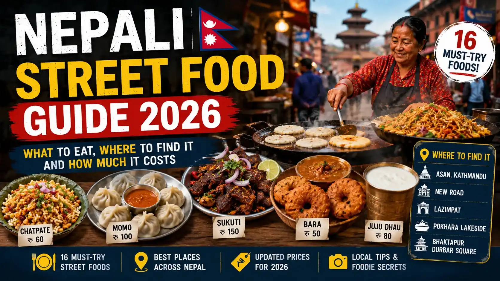 Nepali Street Food Guide 2026: What to Eat, Where to Find It and How Much It Costs
