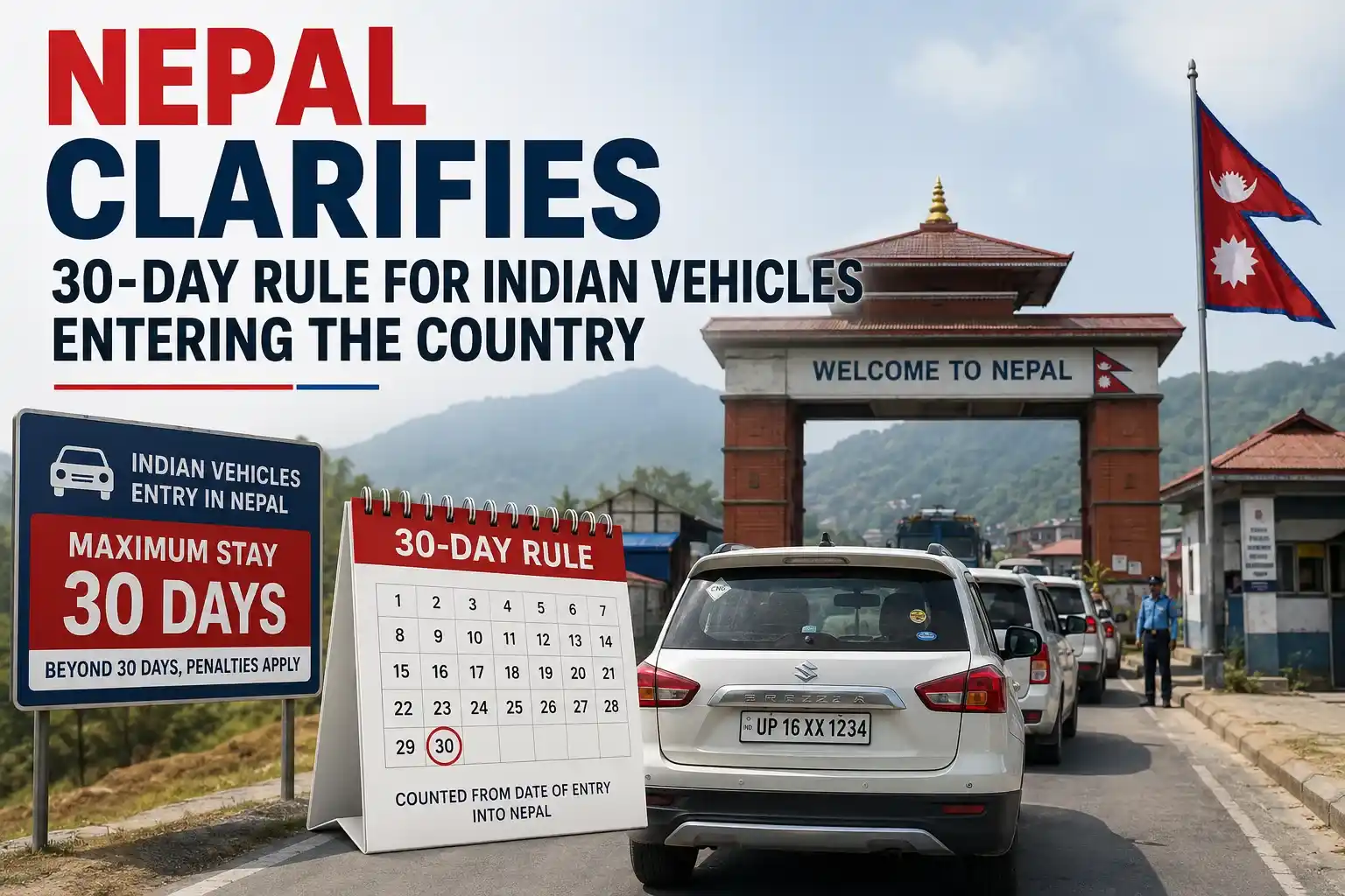 Nepal Clarifies 30-Day Rule for Indian Vehicles Entering the Country