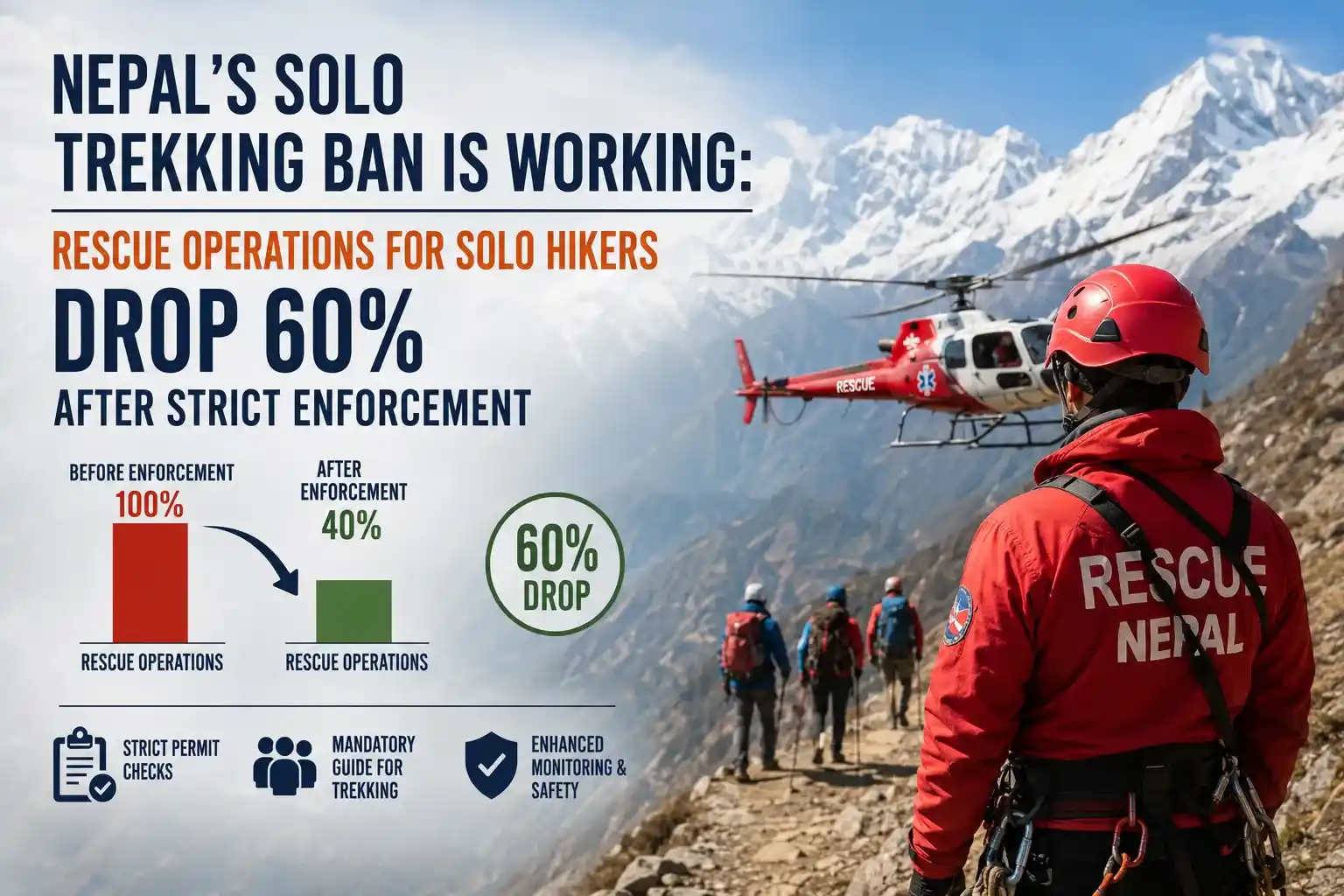Nepal’s Solo Trekking Ban Is Working: Rescue Operations for Solo Hikers Drop 60% After Strict Enforcement