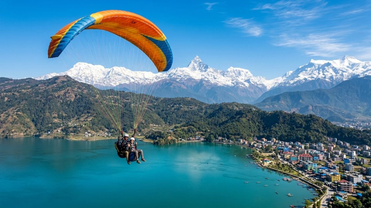 Paraglide Over Pokhara