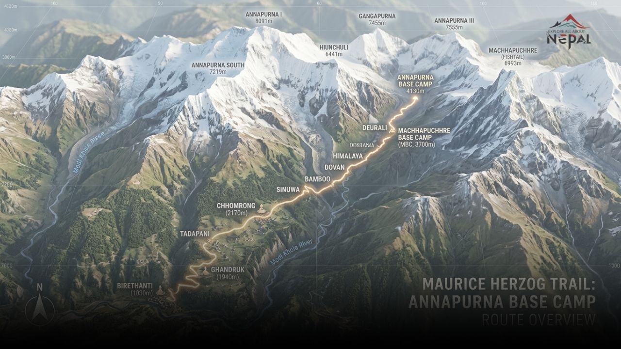 Route Overview of the Maurice Herzog Trail