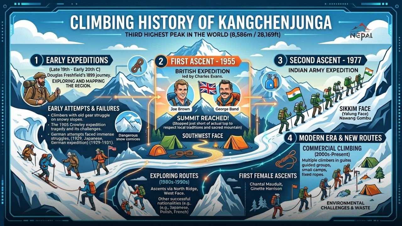 climbing history of kangchenjunga