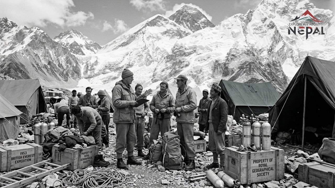 The 1953 British Mount Everest Expedition Team