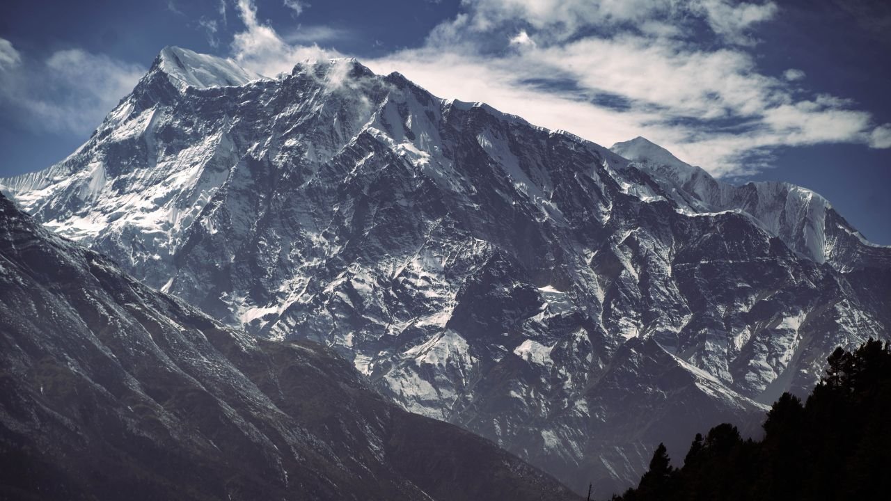 Nepal royalty free climbing peak
